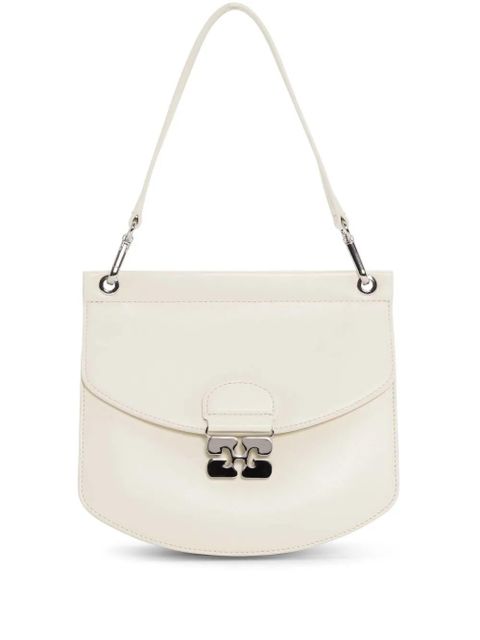 GANNI Butterfly-clasp crossbody bag - White - zdjęcie produktu nr 1
