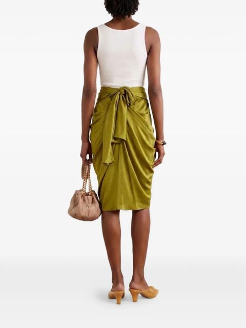 Chloé knotted draped midi skirt - Green