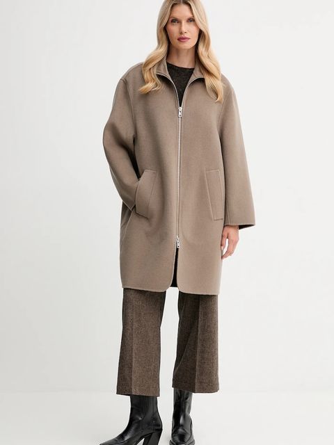 Filippa K płaszcz wełniany kolor brązowy 32042