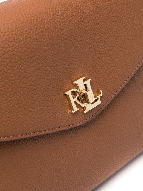 Lauren Ralph Lauren medium logo-plaque satchel - Brown