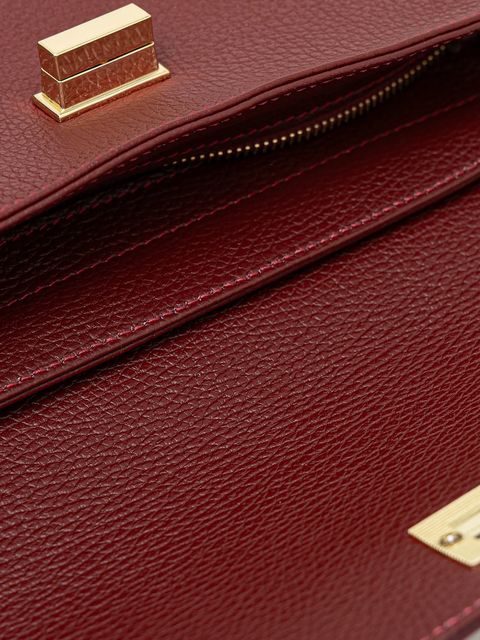 Answear.LAB torebka skórzana kolor bordowy