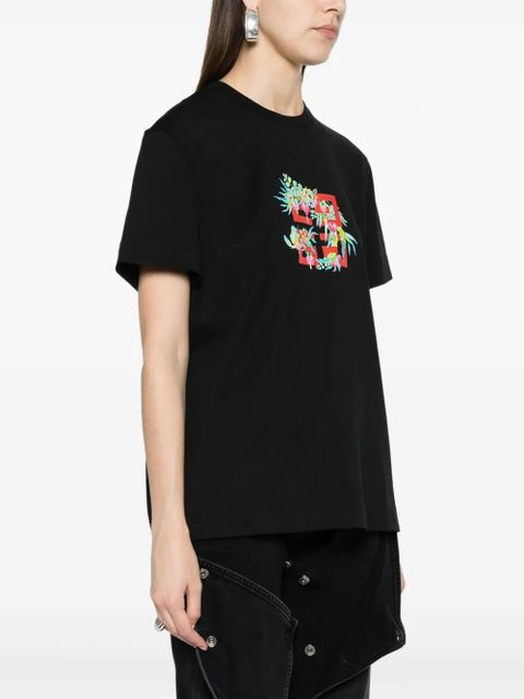 Givenchy 4G Flowers-print cotton T-shirt - Black