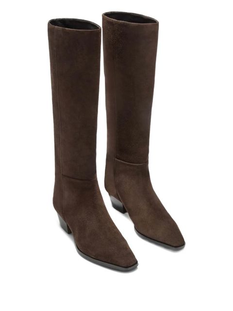 Aeyde suede knee-high boots - Brown - zdjęcie produktu nr 2