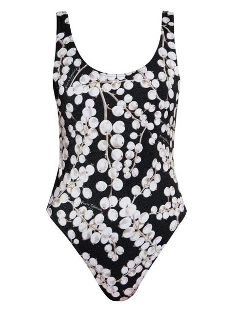 Balmain graphic-print swimsuit - Black - zdjęcie produktu nr 1