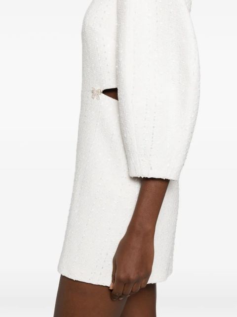 Maje cut-out bow cotton dress - White