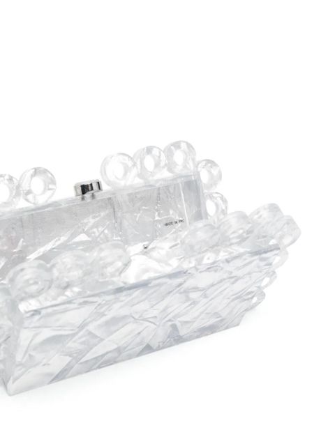Cult Gaia Harlow chunky-crystal clutch bag - Silver