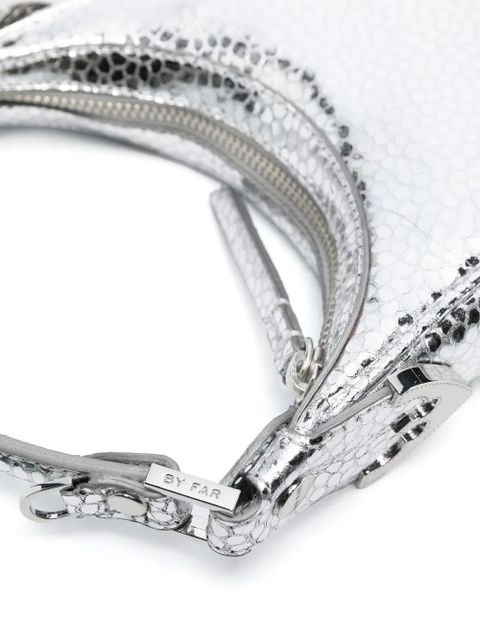 BY FAR Cosmo metallic top-handle bag - Silver