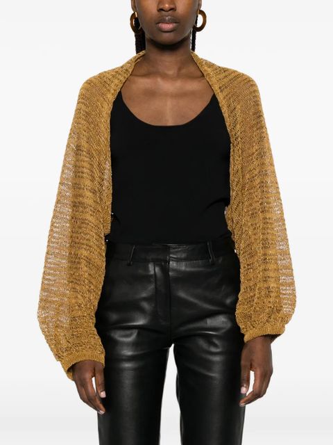 SOLOTRE long-sleeve cardigan - Brown