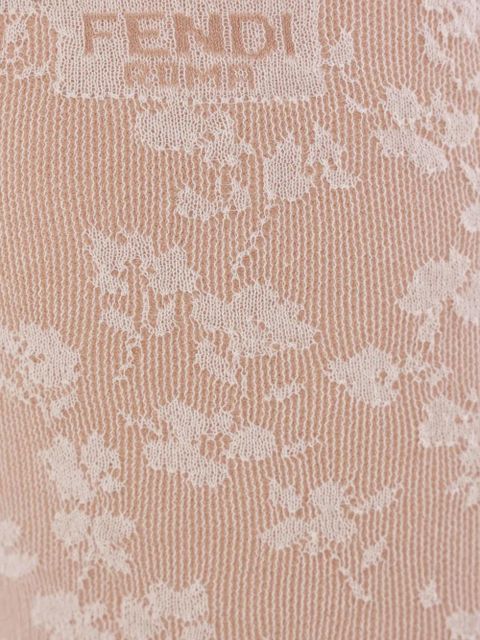 FENDI lace mini shorts - Neutrals