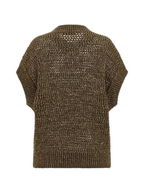 Max Mara crew-neck short-sleeve sweater - Green - zdjęcie produktu nr 2