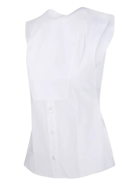 Victoria Beckham button-front sleeveless top - White