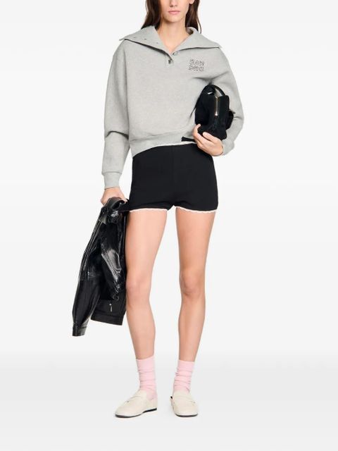 SANDRO elasticated-waist shorts - Black - zdjęcie produktu nr 2
