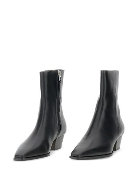 Aeyde zip-detail pointed-toe boots - Black