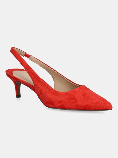 Lauren Ralph Lauren szpilki zamszowe Lolah II kolor czerwony 802959263005 - zdjęcie produktu nr 1