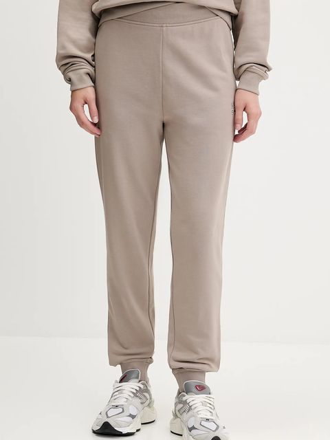 HUGO spodnie dresowe bawełniane kolor beżowy gładkie 50522417 - zdjęcie produktu nr 1