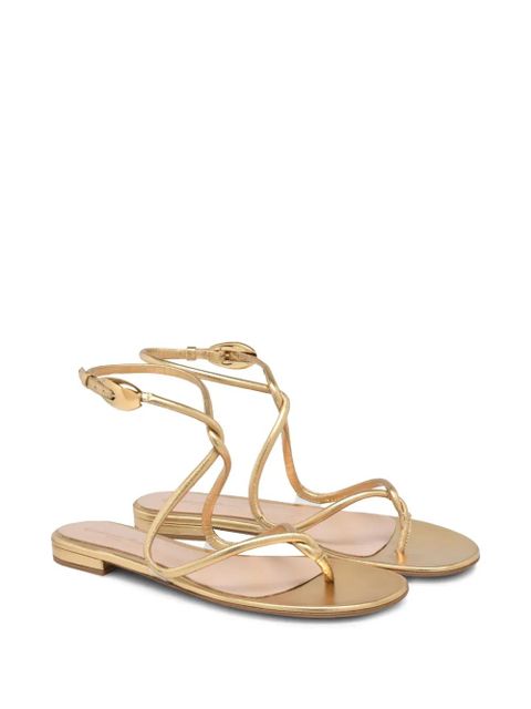 Gianvito Rossi Black Mamba sandals - Gold