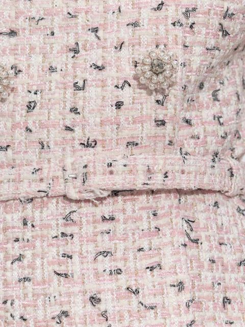 Self-Portrait bouclé midi dress - Pink