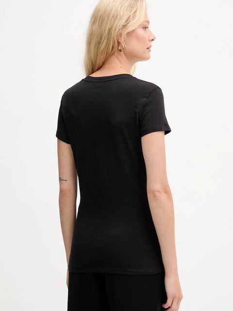 Armani Exchange t-shirt bawełniany damski kolor czarny XW001455 AF10356