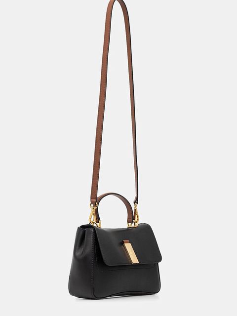 Pollini torebka skórzana kolor czarny PC4422PP0N QH1 - zdjęcie produktu nr 2