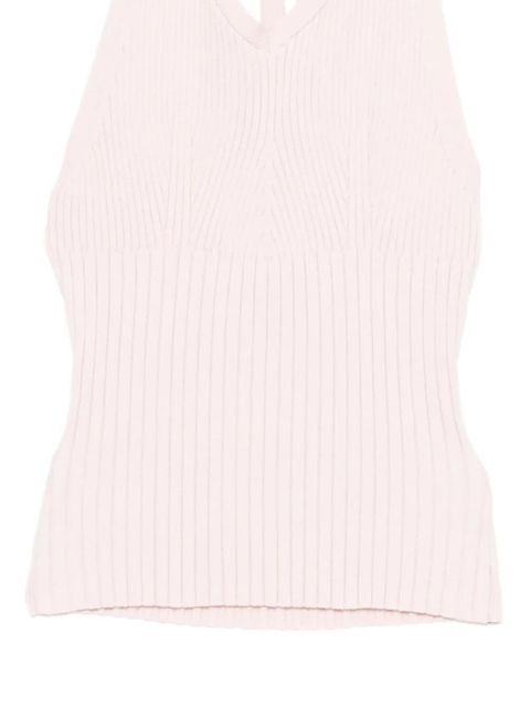 Reformation Delia ribbed halter top - Pink