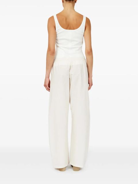 MM6 Maison Margiela cotton flared trousers - White