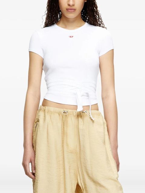 Diesel T-Bunny-Tail knot-detail T-shirt - White