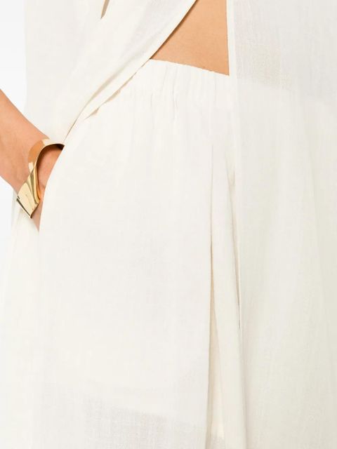 Eleh pleated wide-leg trousers - Neutrals