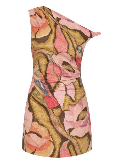 SIR. abstract-print mini dress - Neutrals - zdjęcie produktu nr 1