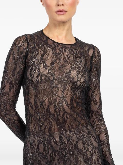 WARDROBE.NYC lace midi dress - Black