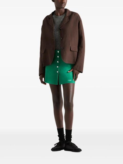 Prada suede miniskirt - Green - zdjęcie produktu nr 2