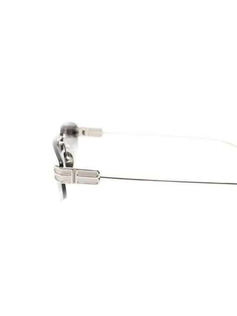 Balenciaga Eyewear Gossip rimless rectangle-frame sunglasses - Silver