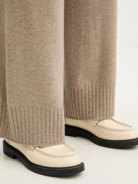 United Colors of Benetton spodnie z dodatkiem wełny damskie kolor brązowy szerokie high waist 102HDF00Z - zdjęcie produktu nr 2