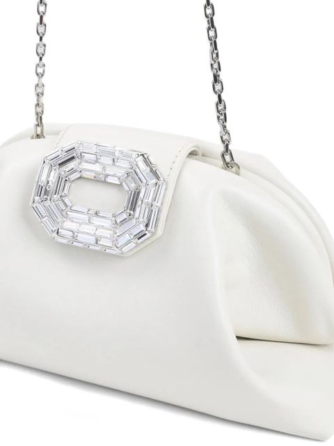 Amina Muaddi Camelia clutch bag - White