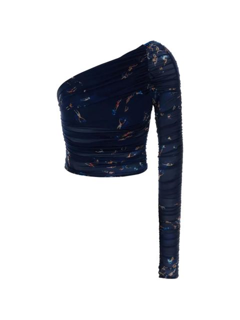 Blumarine printed one-shoulder top - Blue - zdjęcie produktu nr 2