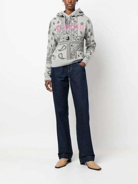 MC2 Saint Barth paisley-print pullover hoodie - Grey - zdjęcie produktu nr 2