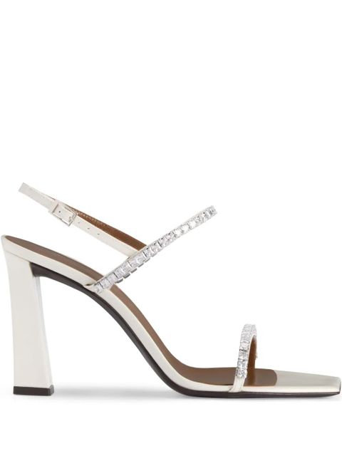 Giuseppe Zanotti 90mm Valentiine Crystal sandals - White - zdjęcie produktu nr 1