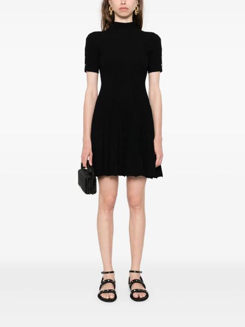Maje fine-knit mini dress - Black