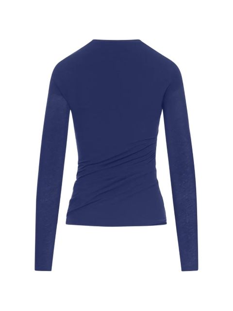 Jil Sander long-sleeved draped top - Blue - zdjęcie produktu nr 2