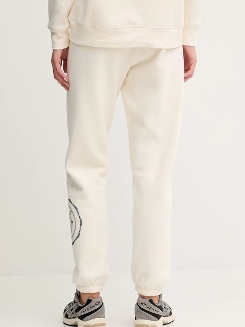 Dkny spodnie dresowe damskie kolor beżowy z aplikacją DP5P3667 - zdjęcie produktu nr 2