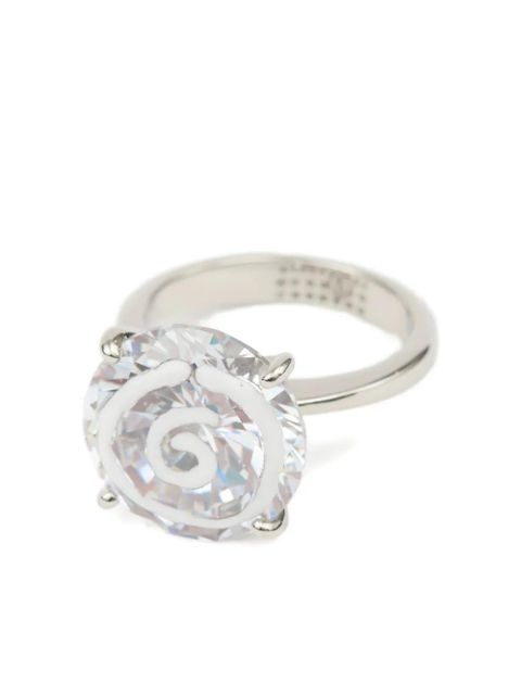 MM6 Maison Margiela crystal-embellished ring - Silver - zdjęcie produktu nr 1