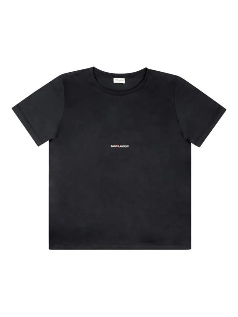 Saint Laurent embroidery on the chest logo T-shirt - Black - zdjęcie produktu nr 1