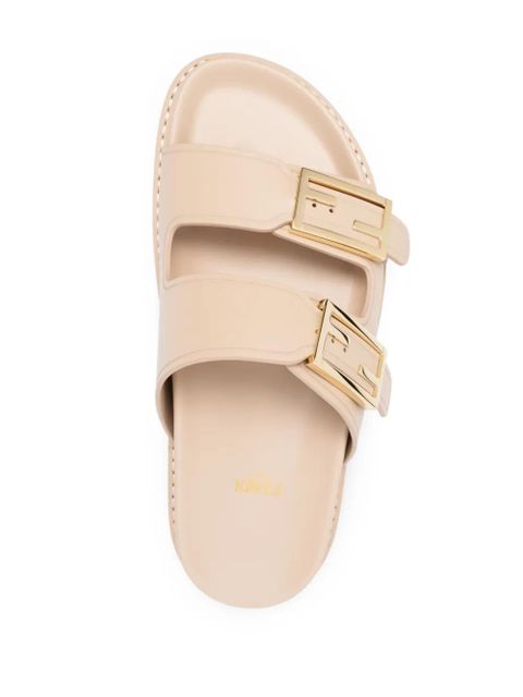 FENDI Fendi Feel logo-buckle slides - Neutrals - zdjęcie produktu nr 2