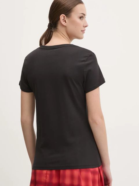 Puma t-shirt bawełniany damski kolor czarny 682372