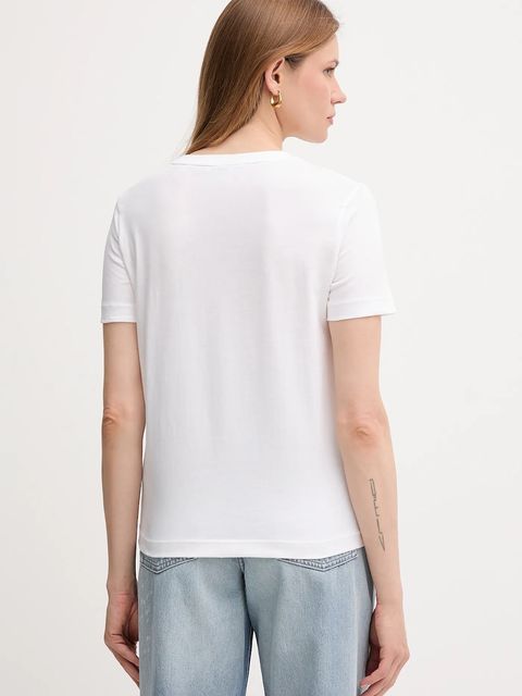 Gant t-shirt bawełniany damski kolor biały 4202589 - zdjęcie produktu nr 2