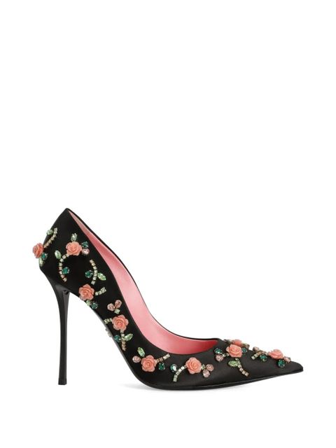 Dolce & Gabbana satin pumps with embellishment - Black - zdjęcie produktu nr 1