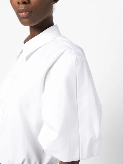 Alexander McQueen puff-sleeve cotton shirt - White