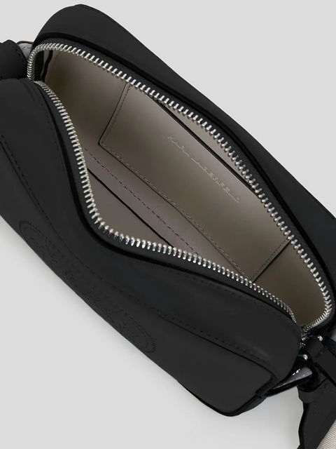 Karl Lagerfeld torebka skórzana K/CIRCLE kolor czarny A3W30310