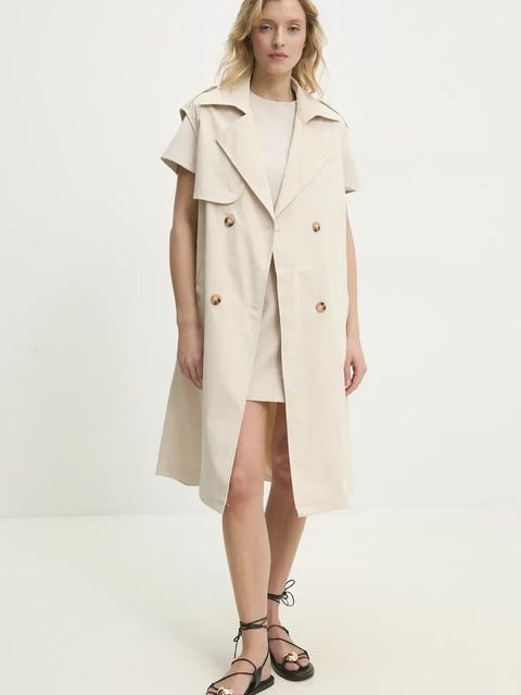 Answear.LAB spódnicospodnie kolor beżowy gładkie high waist