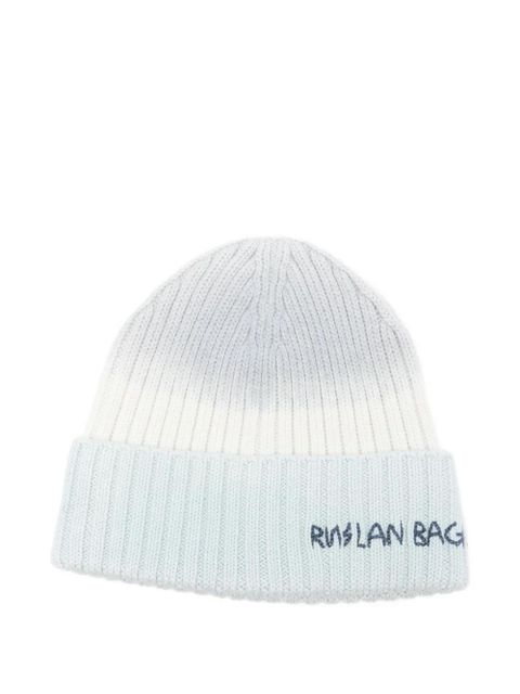 Ruslan Baginskiy ribbed-knit logo beanie - Blue - zdjęcie produktu nr 1