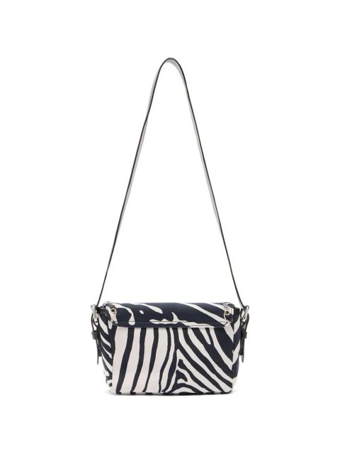 Blumarine mini striped shoulder bag - White - zdjęcie produktu nr 2